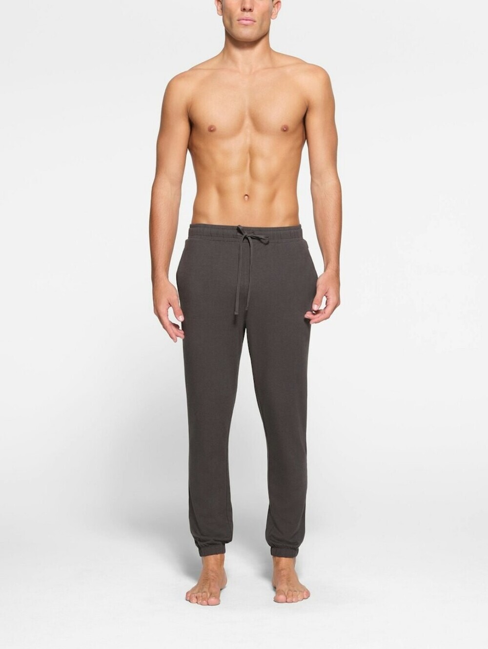 SKIMS Men's Jersey Lounge Joggers Dark Gray Size L Soft Stretch Pants